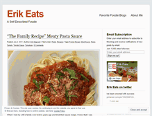 Tablet Screenshot of erikeats.com